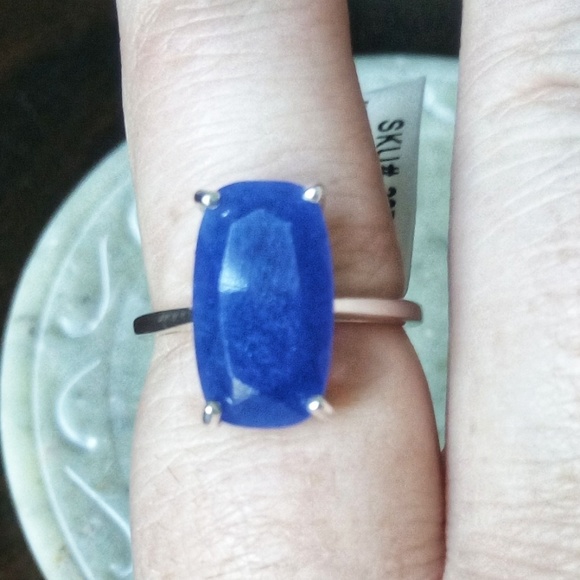 Burmese Blue Jade Solitaire - Picture 3 of 3